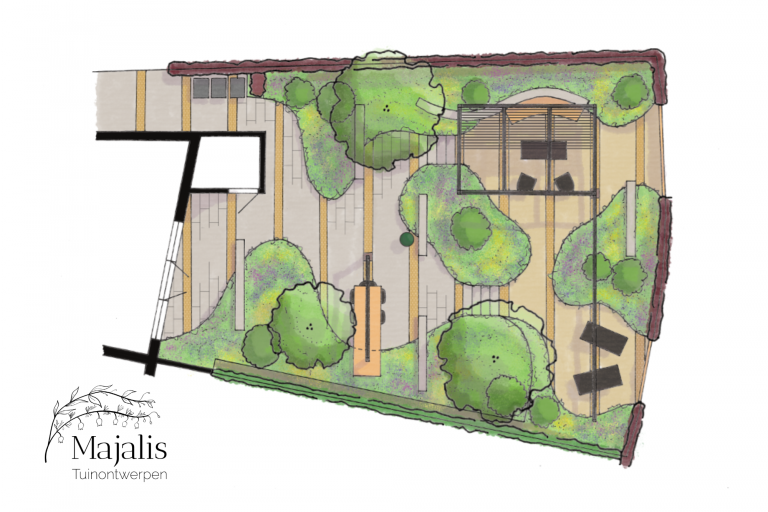 Plattegrond tuinontwerp